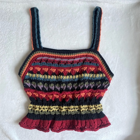 Zara Crochet Knit Top - Picture 1 of 9
